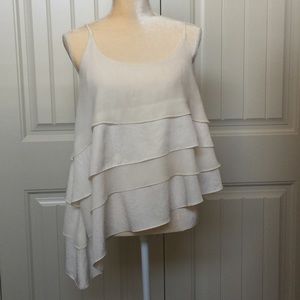 Asymmetrical off white top